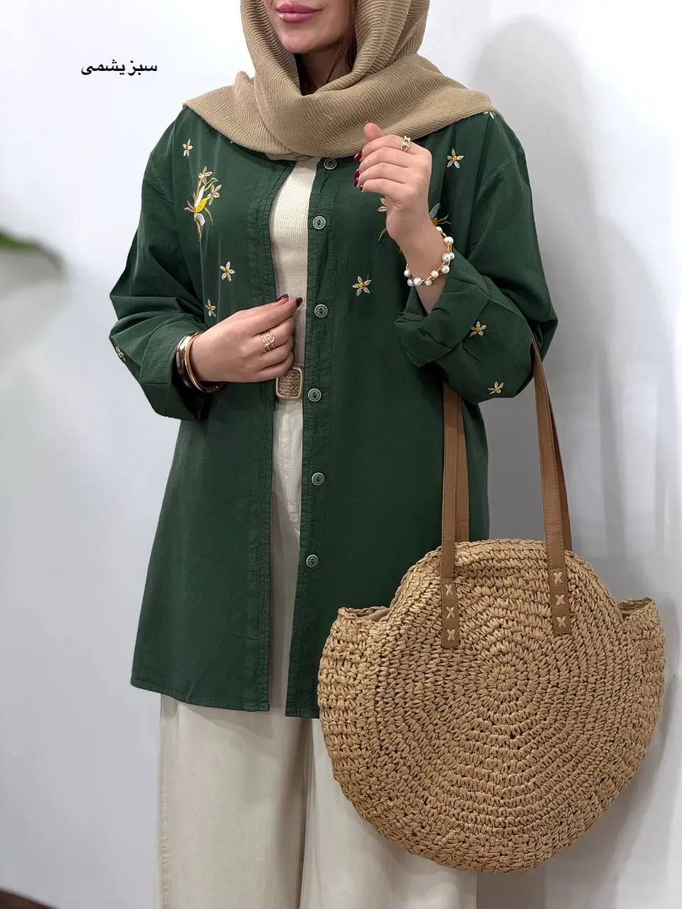 مانتو گلدوزی آیسو بابونه